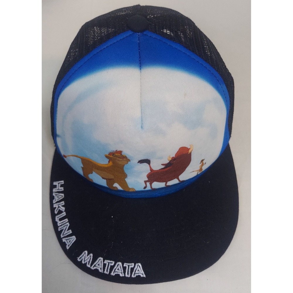 Disney Lion King Blue Black Trucker Hat - "Hakuna Matata"